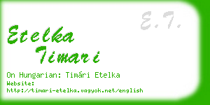 etelka timari business card